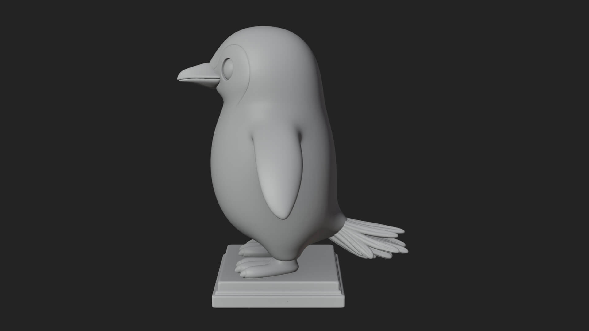 Penguin Bird Statue Design 6 3D Print Model 3D Model