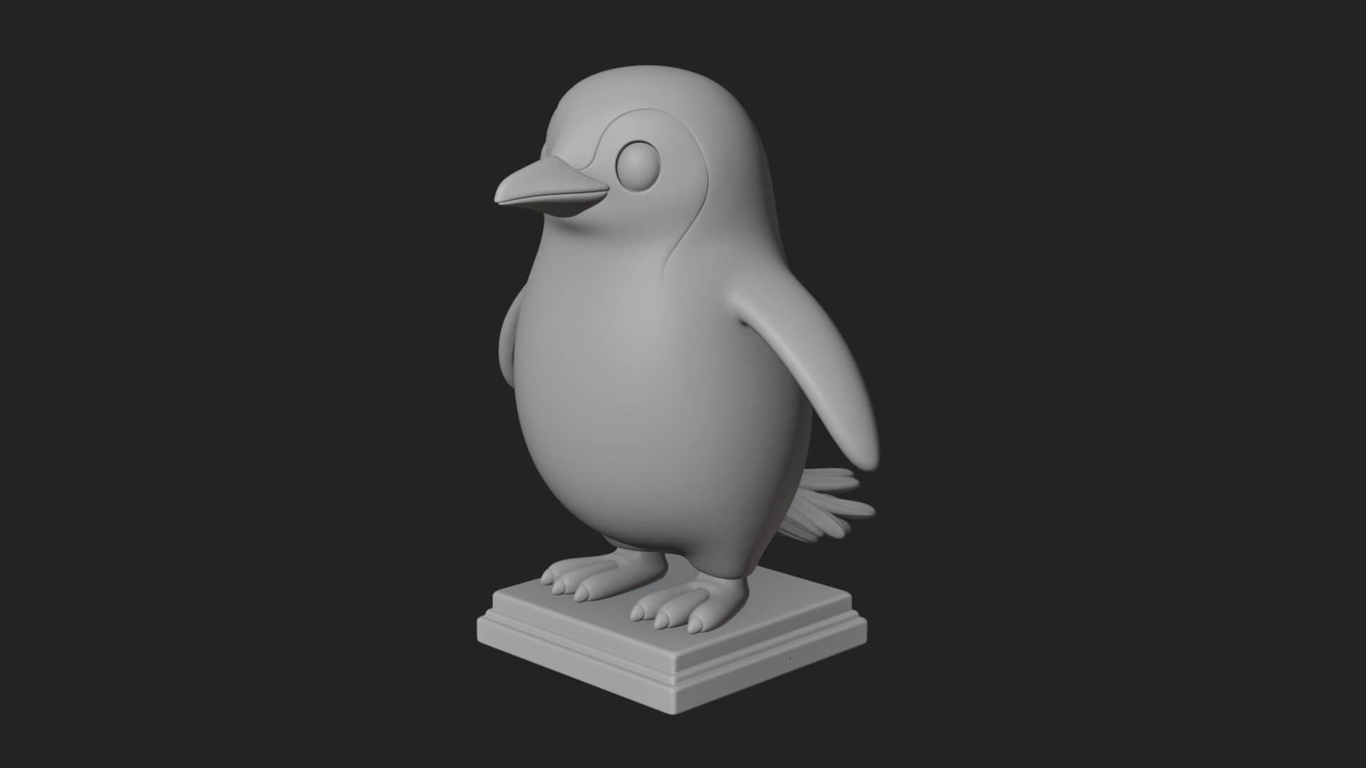 Penguin Bird Statue Design 6 3D Print Model 3D Model