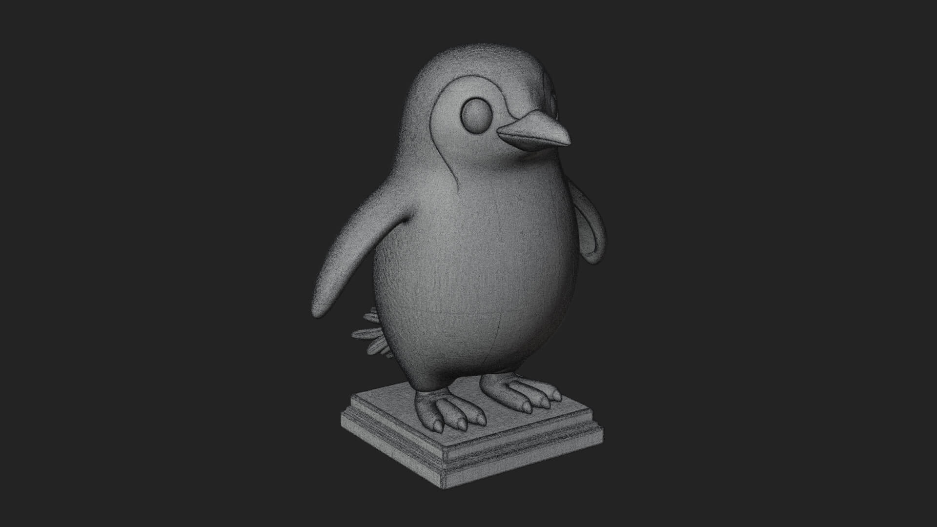 Penguin Bird Statue Design 6 3D Print Model 3D Model