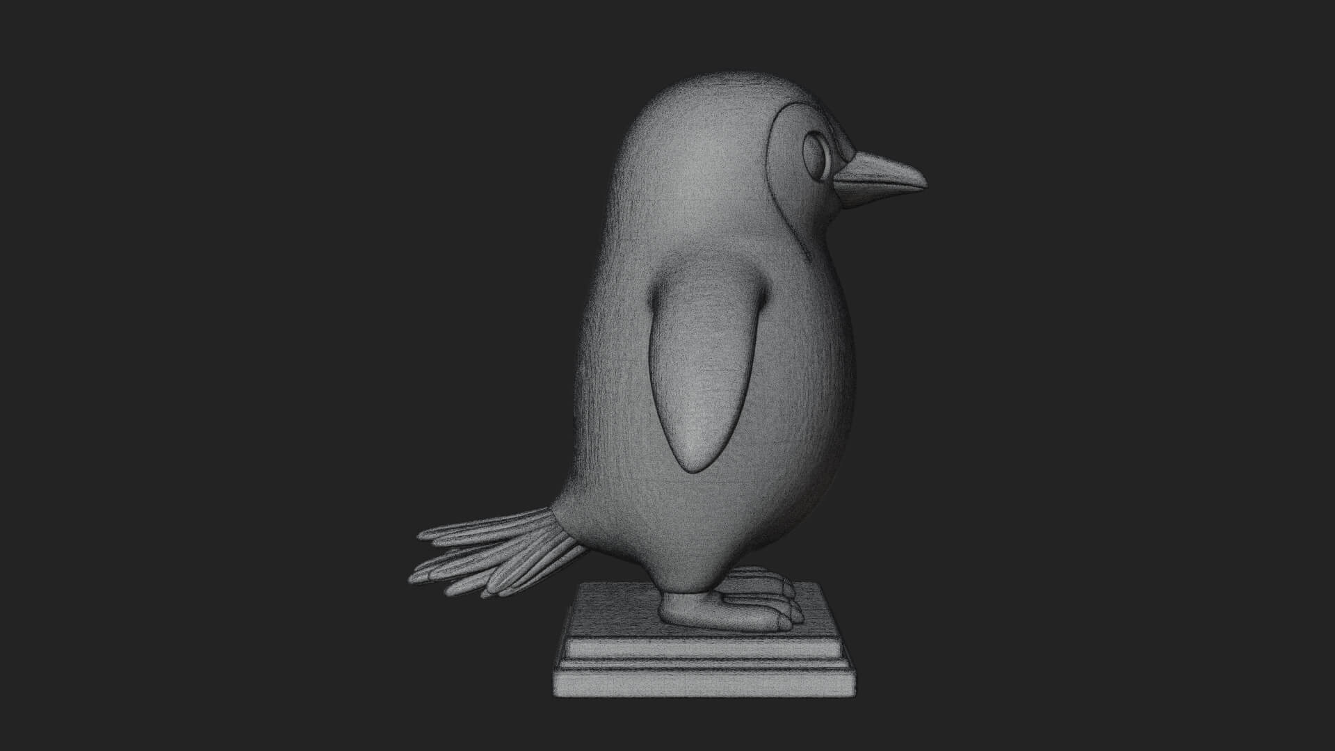 Penguin Bird Statue Design 6 3D Print Model 3D Model