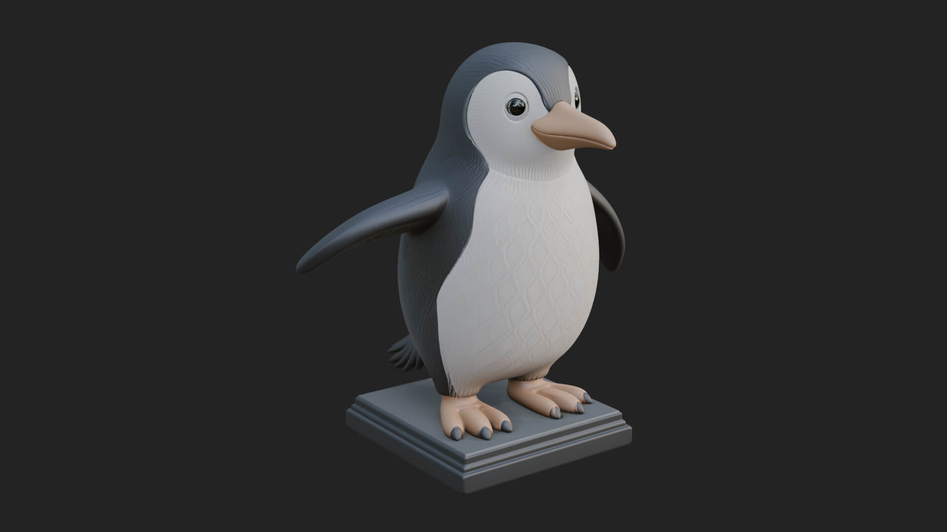 Penguin Bird Statue Design 7 3D Print Model 3D Model