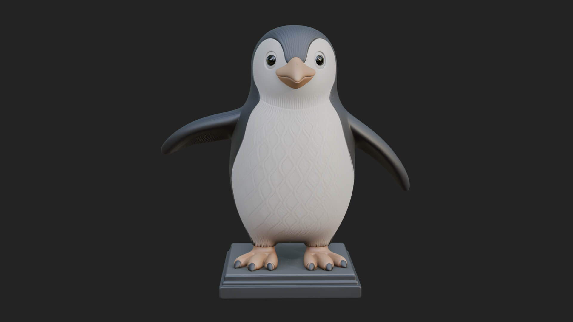 Penguin Bird Statue Design 7 3D Print Model 3D Model