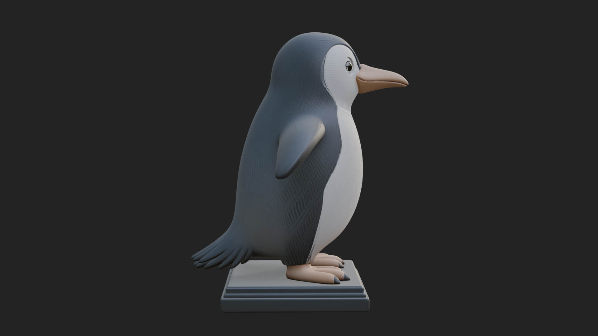 Penguin Bird Statue Design 7 3D Print Model 3D Model
