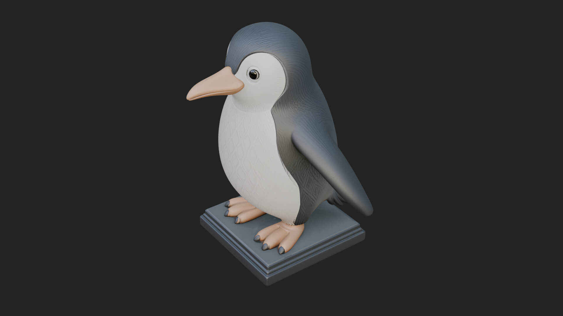 Penguin Bird Statue Design 7 3D Print Model 3D Model