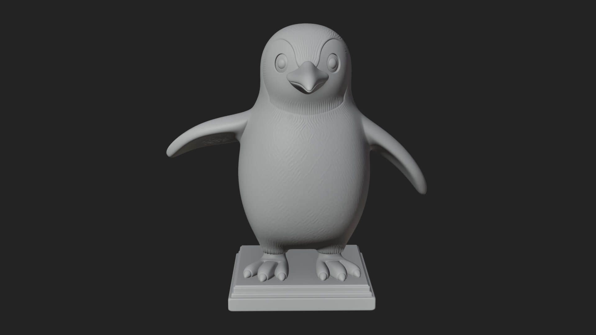 Penguin Bird Statue Design 7 3D Print Model 3D Model