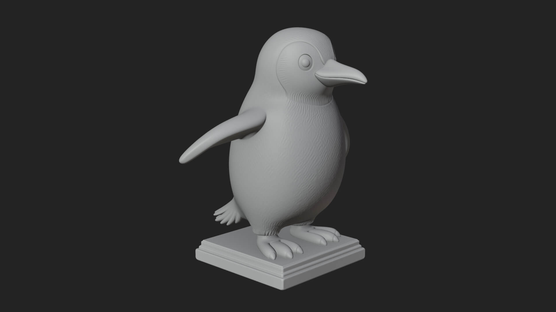Penguin Bird Statue Design 7 3D Print Model 3D Model