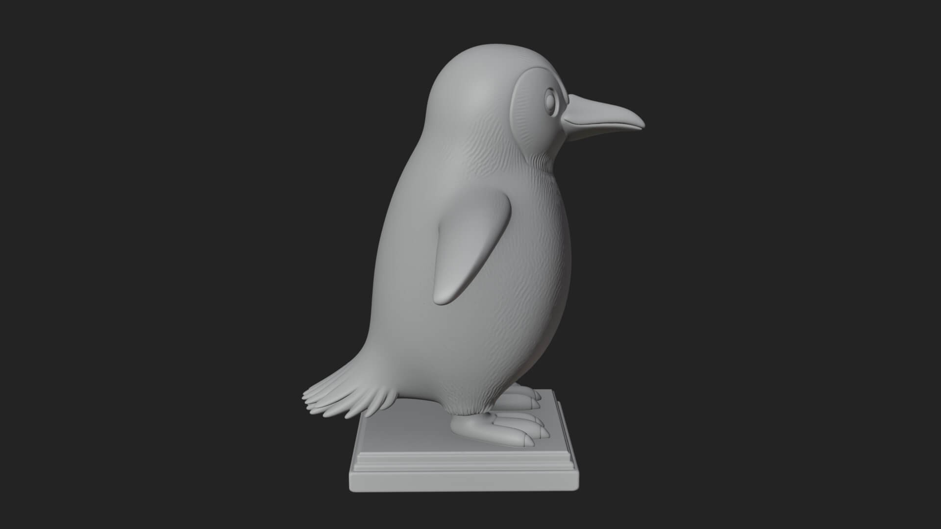 Penguin Bird Statue Design 7 3D Print Model 3D Model