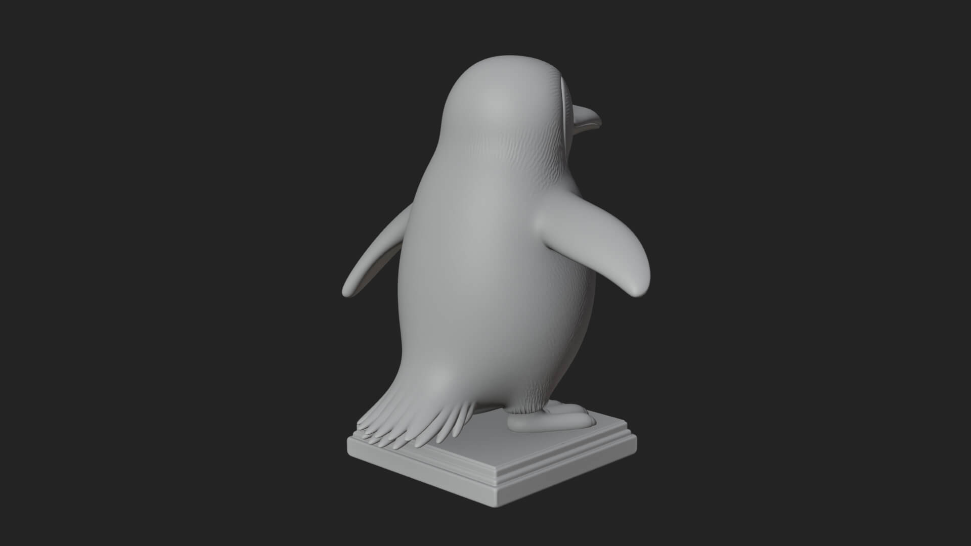 Penguin Bird Statue Design 7 3D Print Model 3D Model
