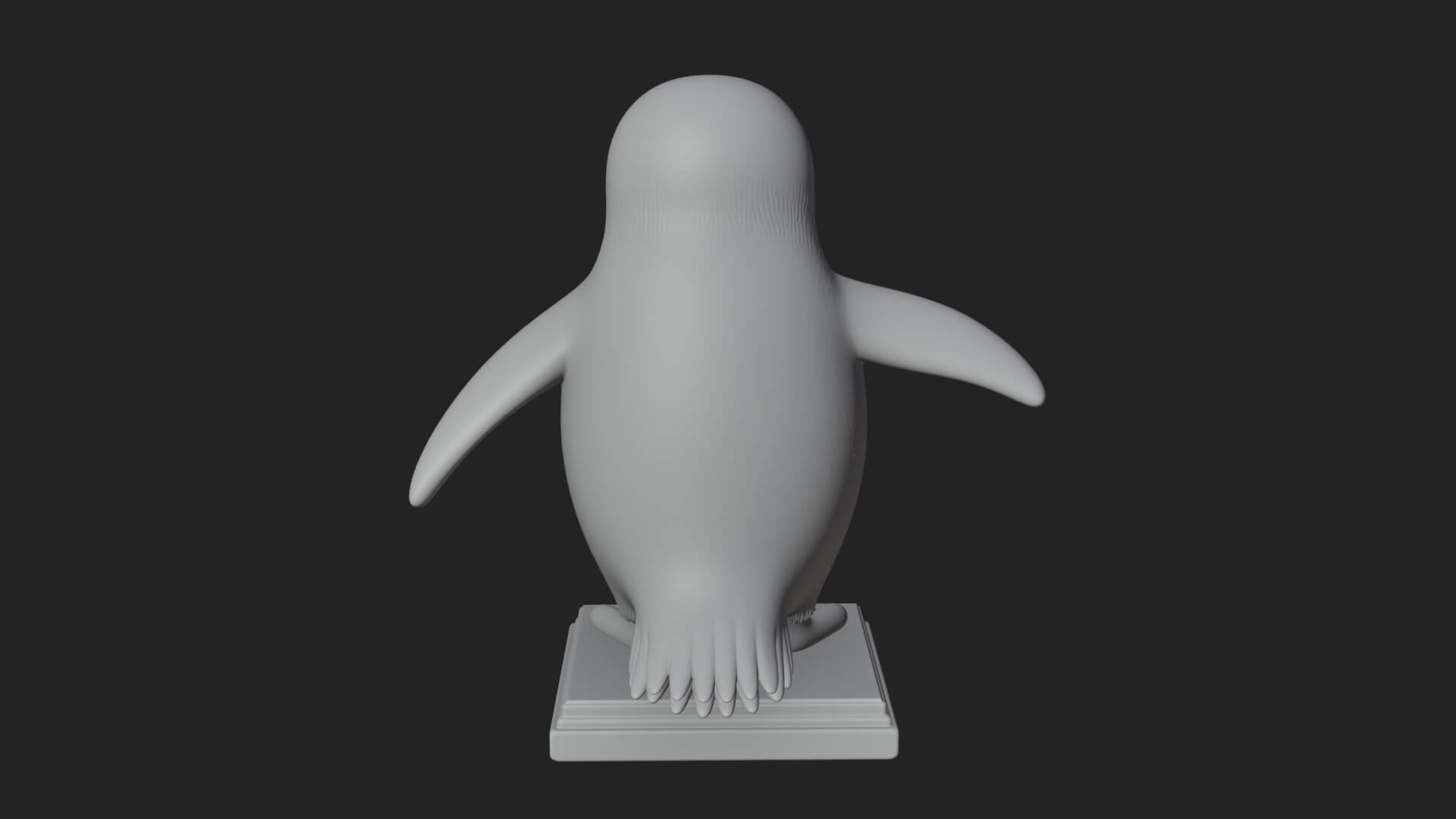 Penguin Bird Statue Design 7 3D Print Model 3D Model