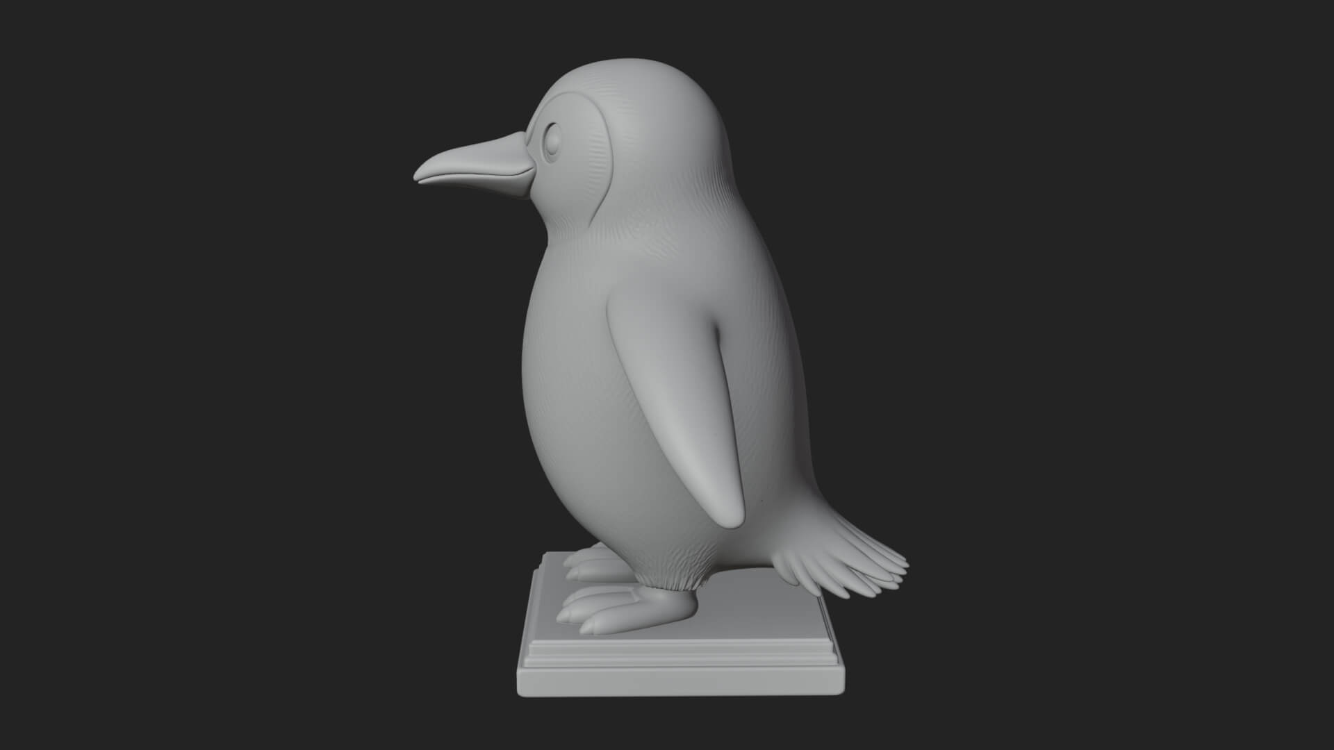 Penguin Bird Statue Design 7 3D Print Model 3D Model