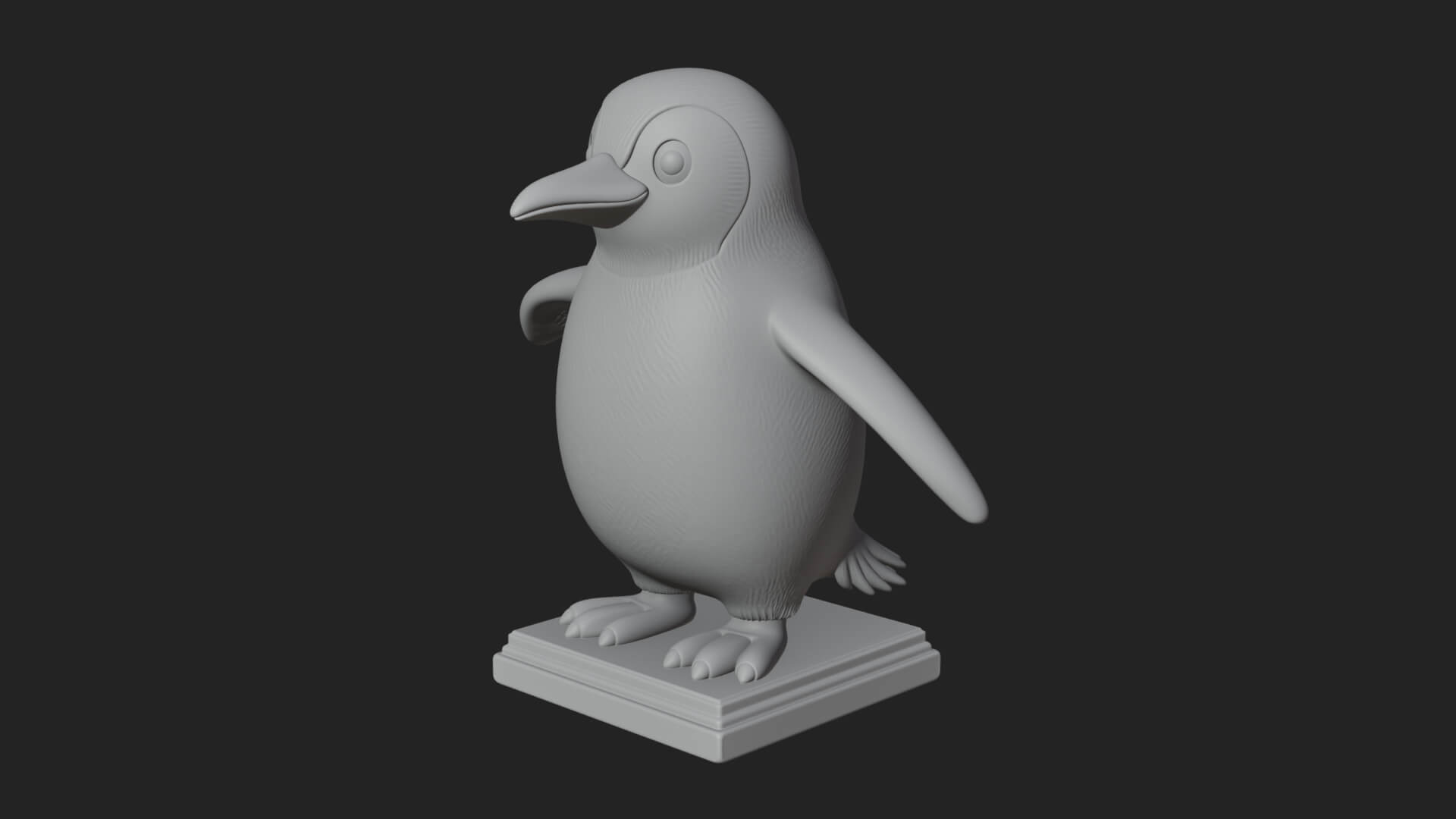 Penguin Bird Statue Design 7 3D Print Model 3D Model