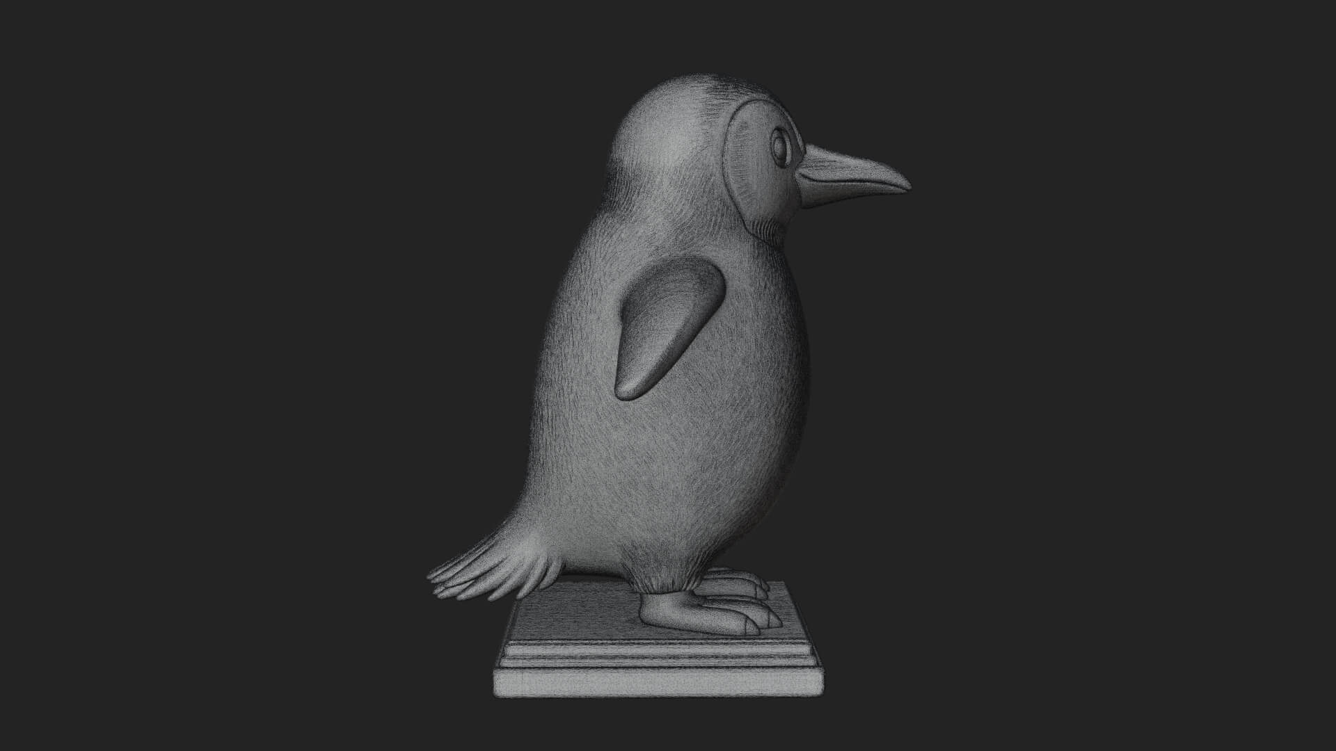 Penguin Bird Statue Design 7 3D Print Model 3D Model