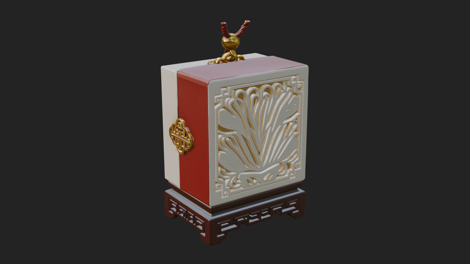 Peony Panel Lantern Model Design 1 3D Print Model 3D Model