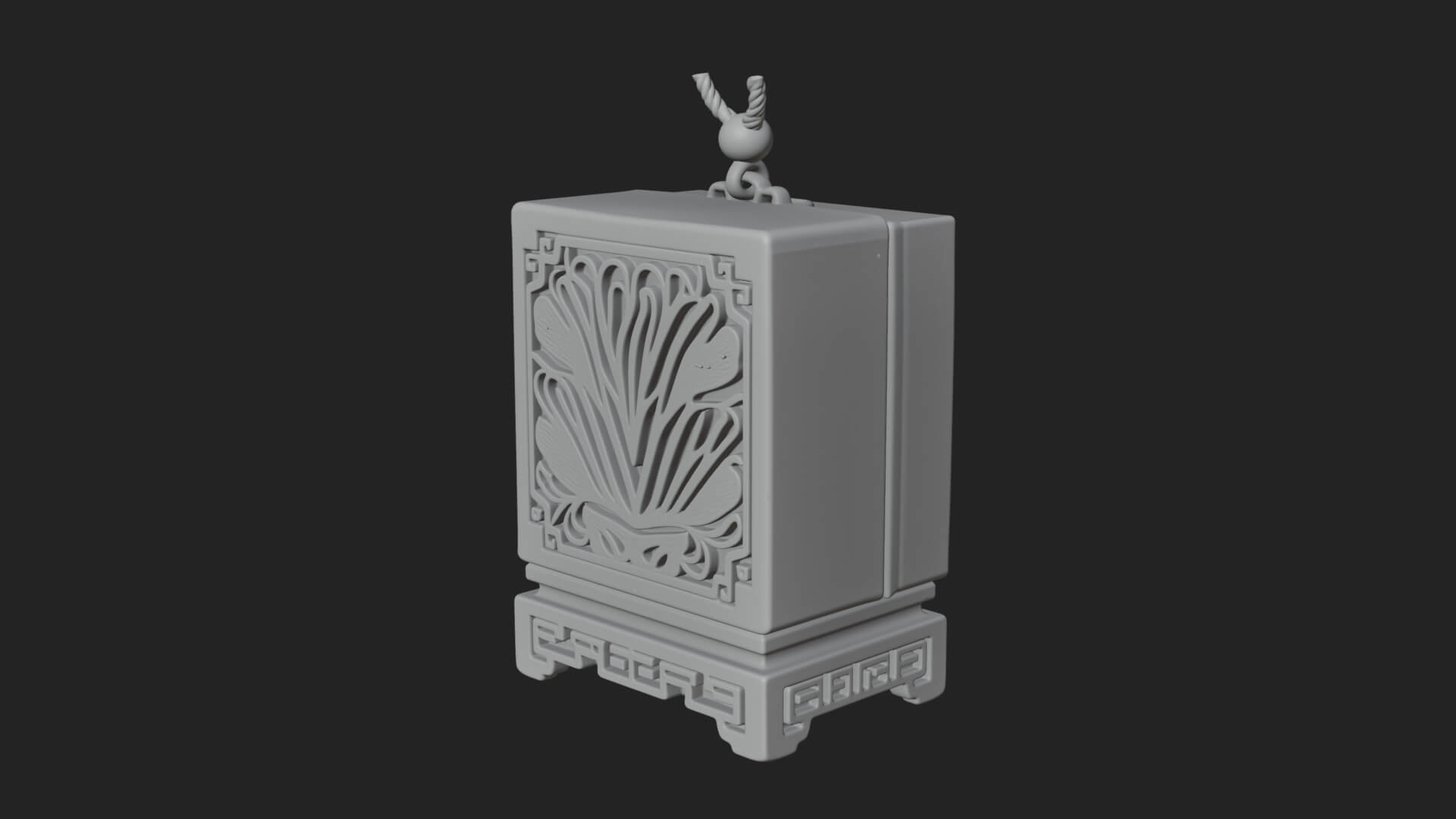 Peony Panel Lantern Model Design 1 3D Print Model 3D Model