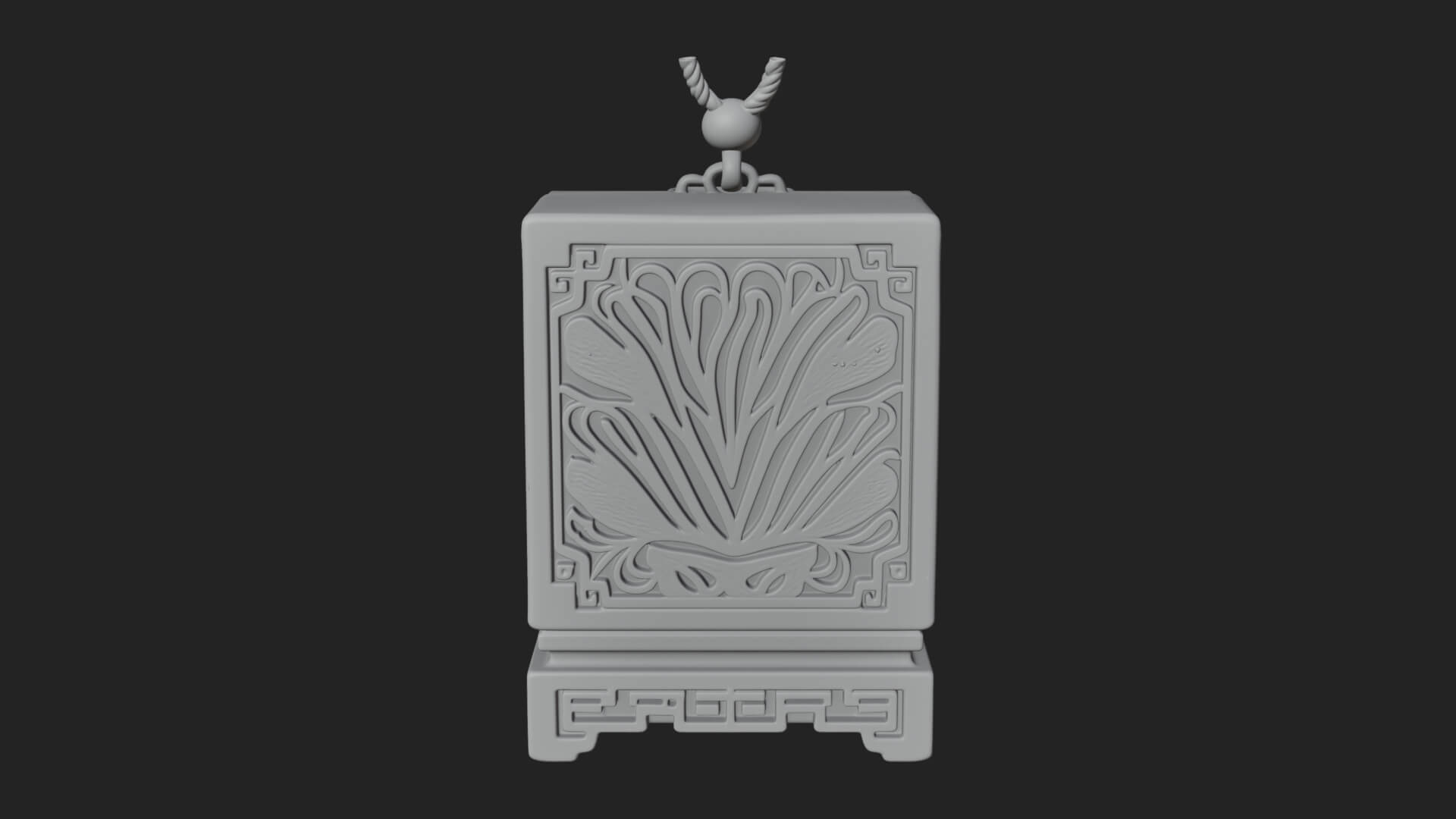 Peony Panel Lantern Model Design 1 3D Print Model 3D Model