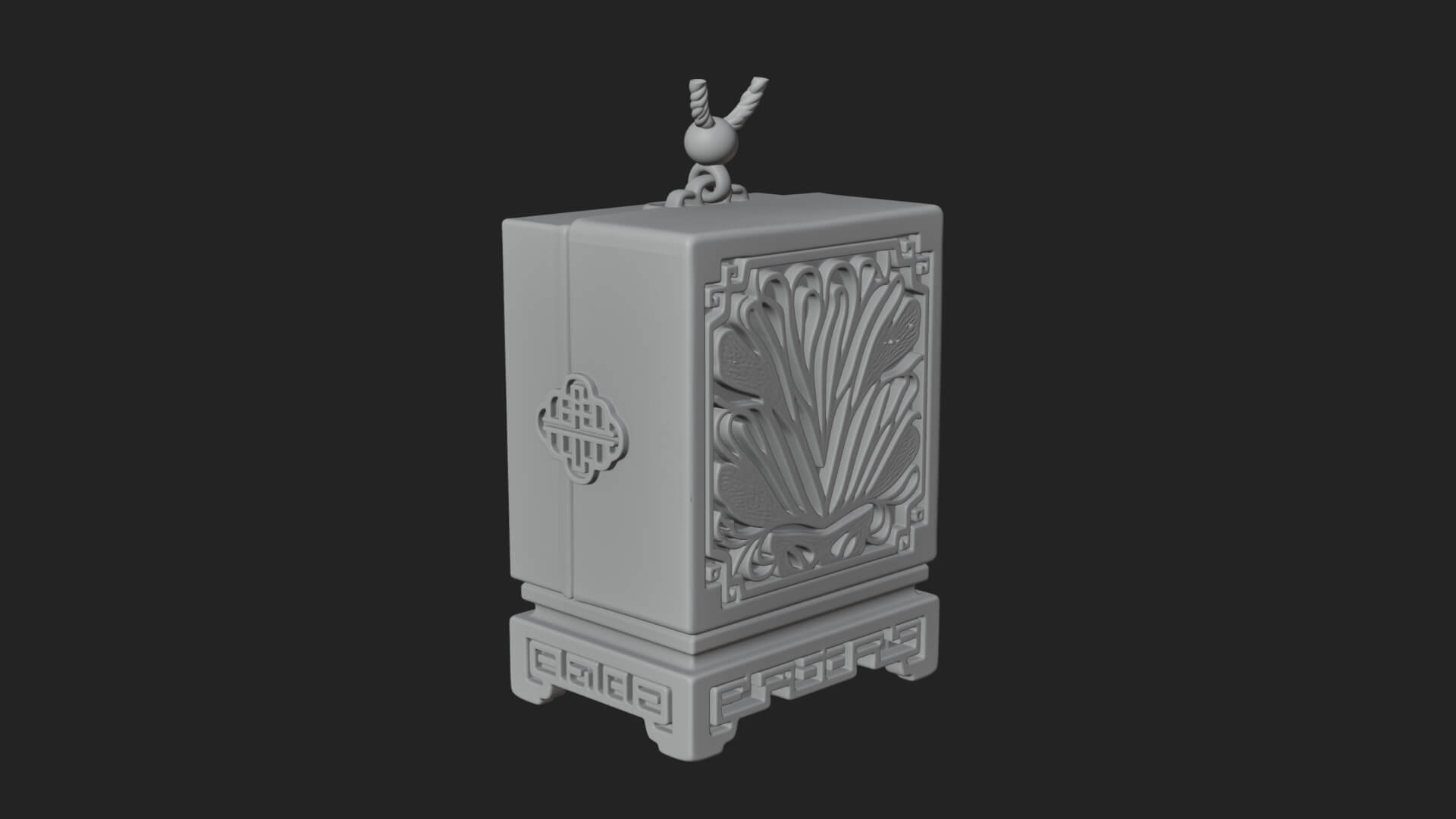Peony Panel Lantern Model Design 1 3D Print Model 3D Model