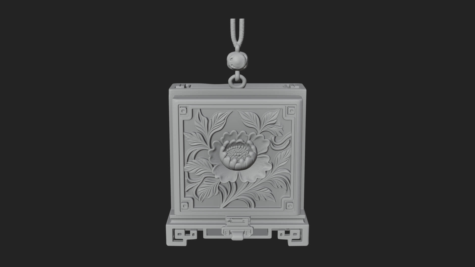 Peony Panel Lantern Model Design 2 3D Print Model 3D Model