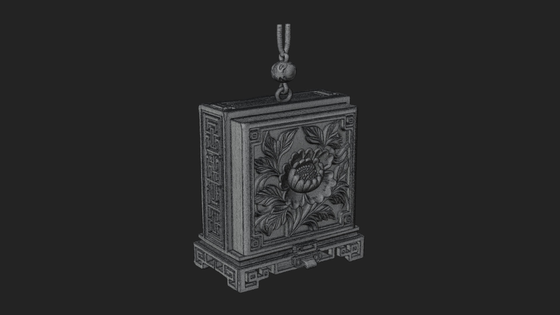 Peony Panel Lantern Model Design 2 3D Print Model 3D Model