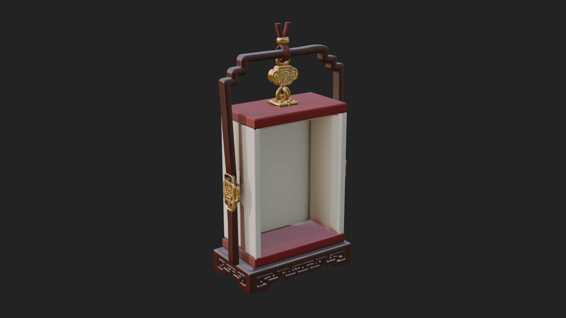 Peony Panel Lantern Model Design 3 3D Print Model 3D Model