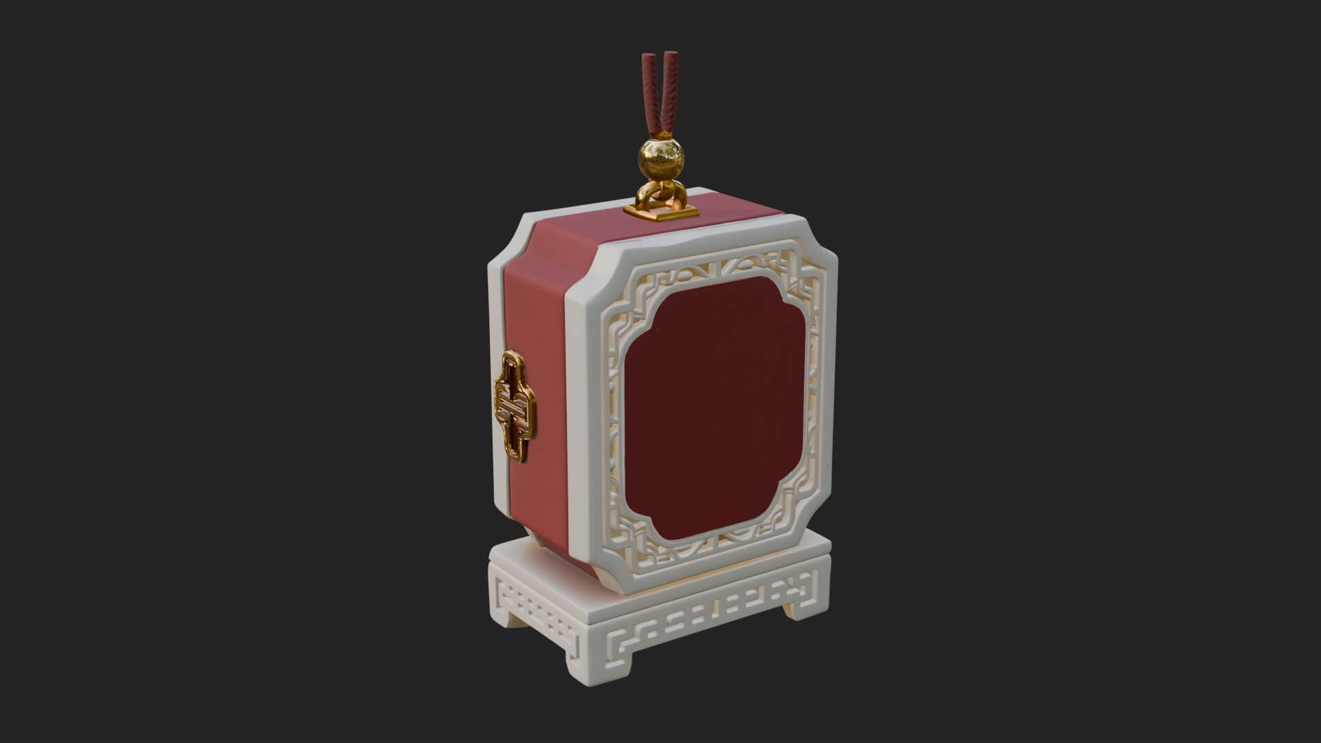 Peony Panel Lantern Model Design 4 3D Print Model 3D Model