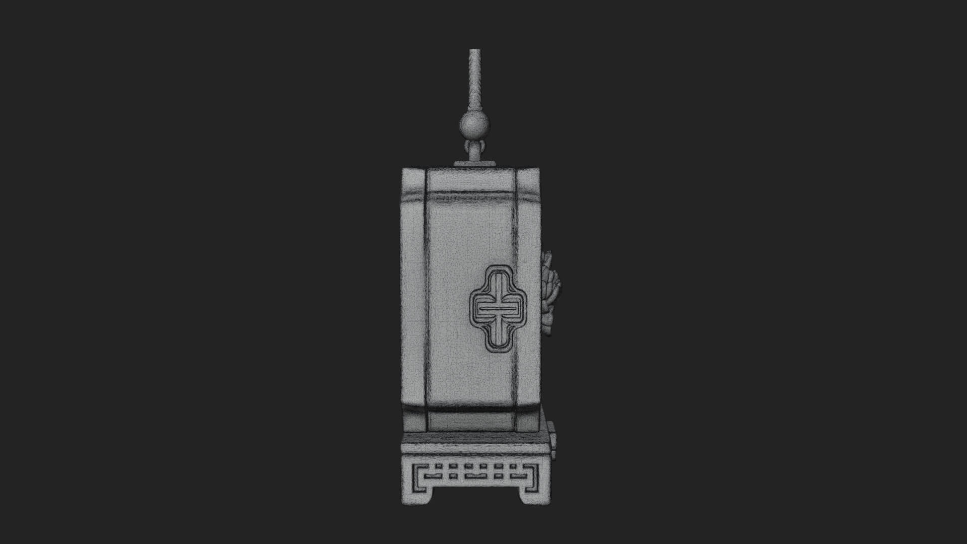 Peony Panel Lantern Model Design 4 3D Print Model 3D Model