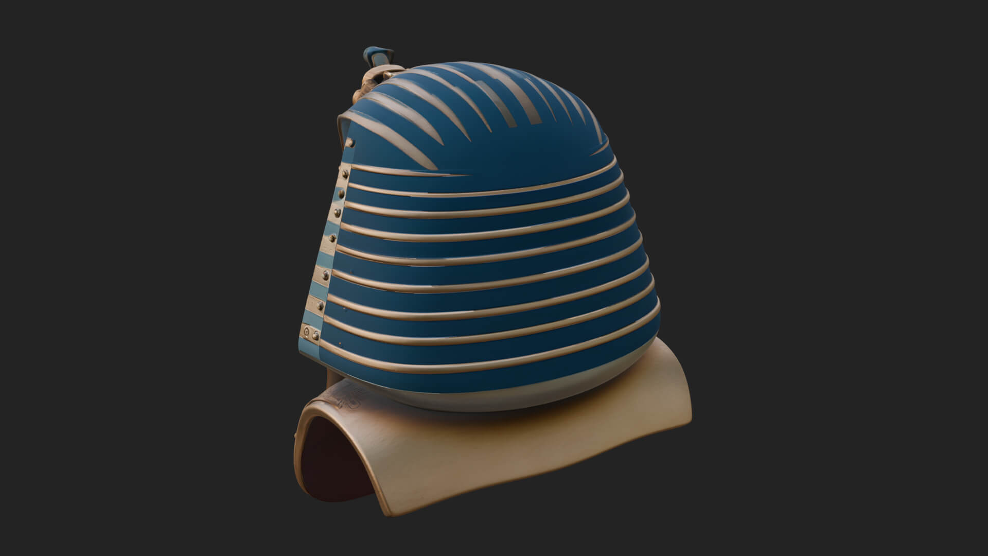 Pharaoh Gold Mask Statue Design 1 3D Print Model 3D Model