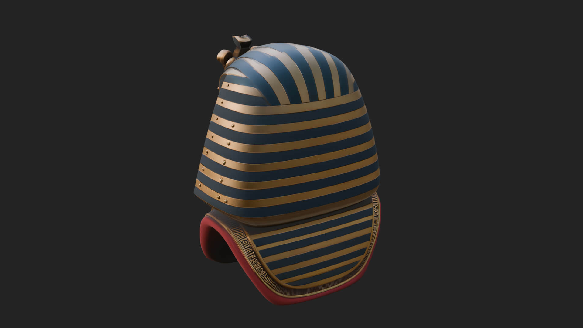 Pharaoh Gold Mask Statue Design 2 3D Print Model 3D Model