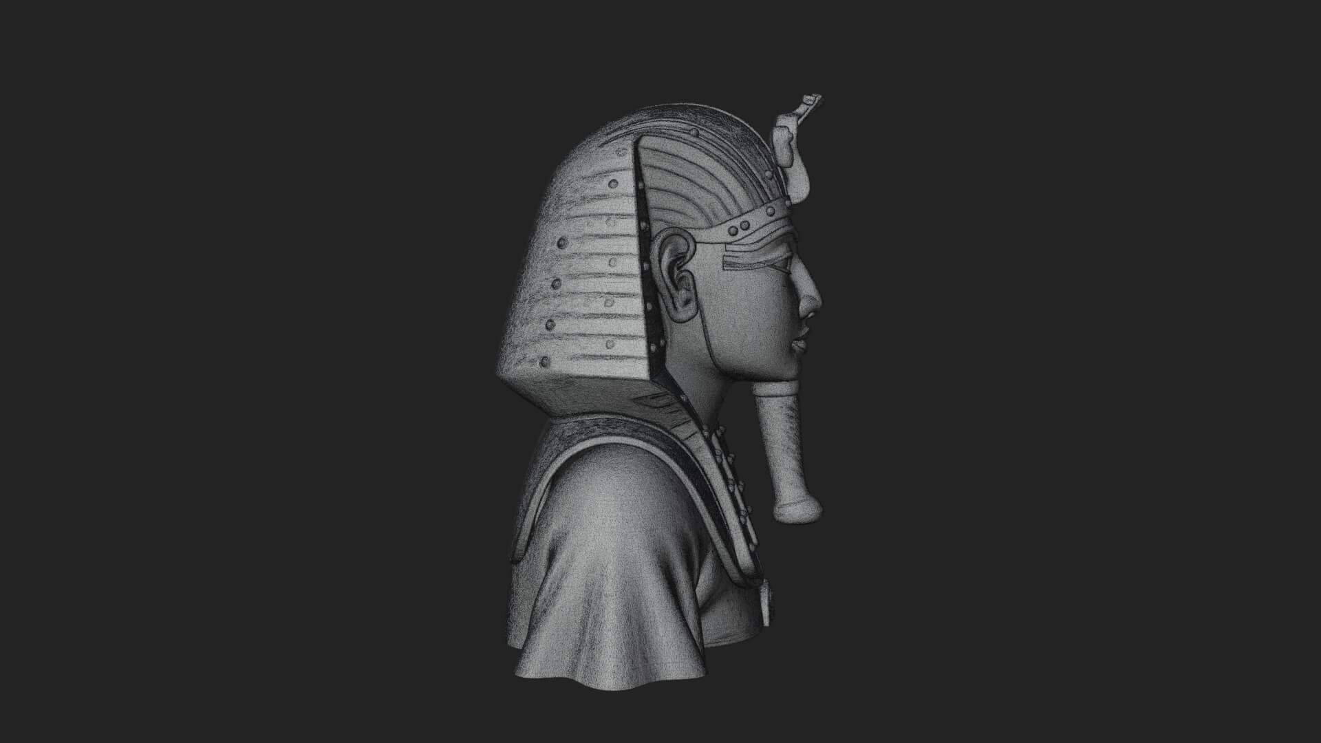 Pharaoh Gold Mask Statue Design 4 3D Print Model 3D Model