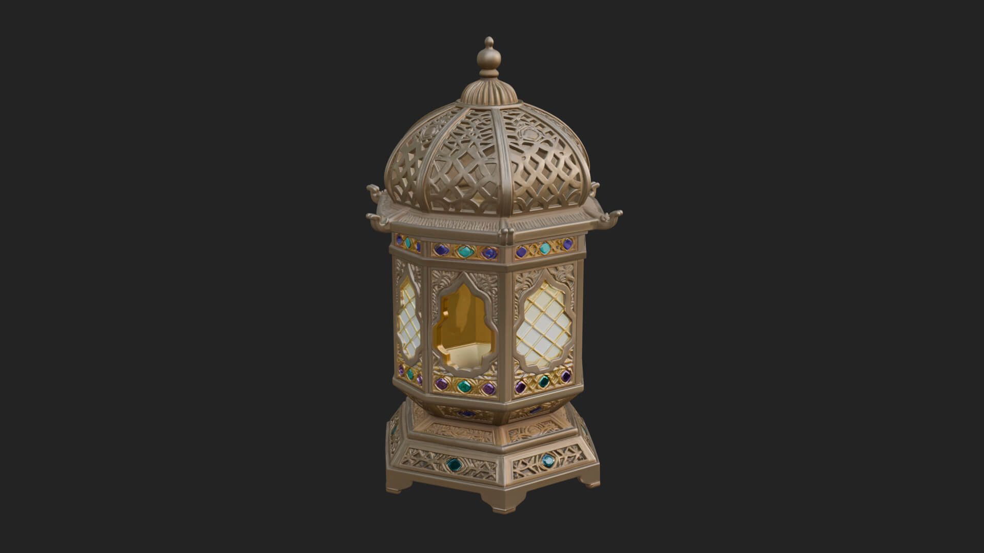 Pierced Dome Lantern Model Design 1 3D Print Model 3D Model