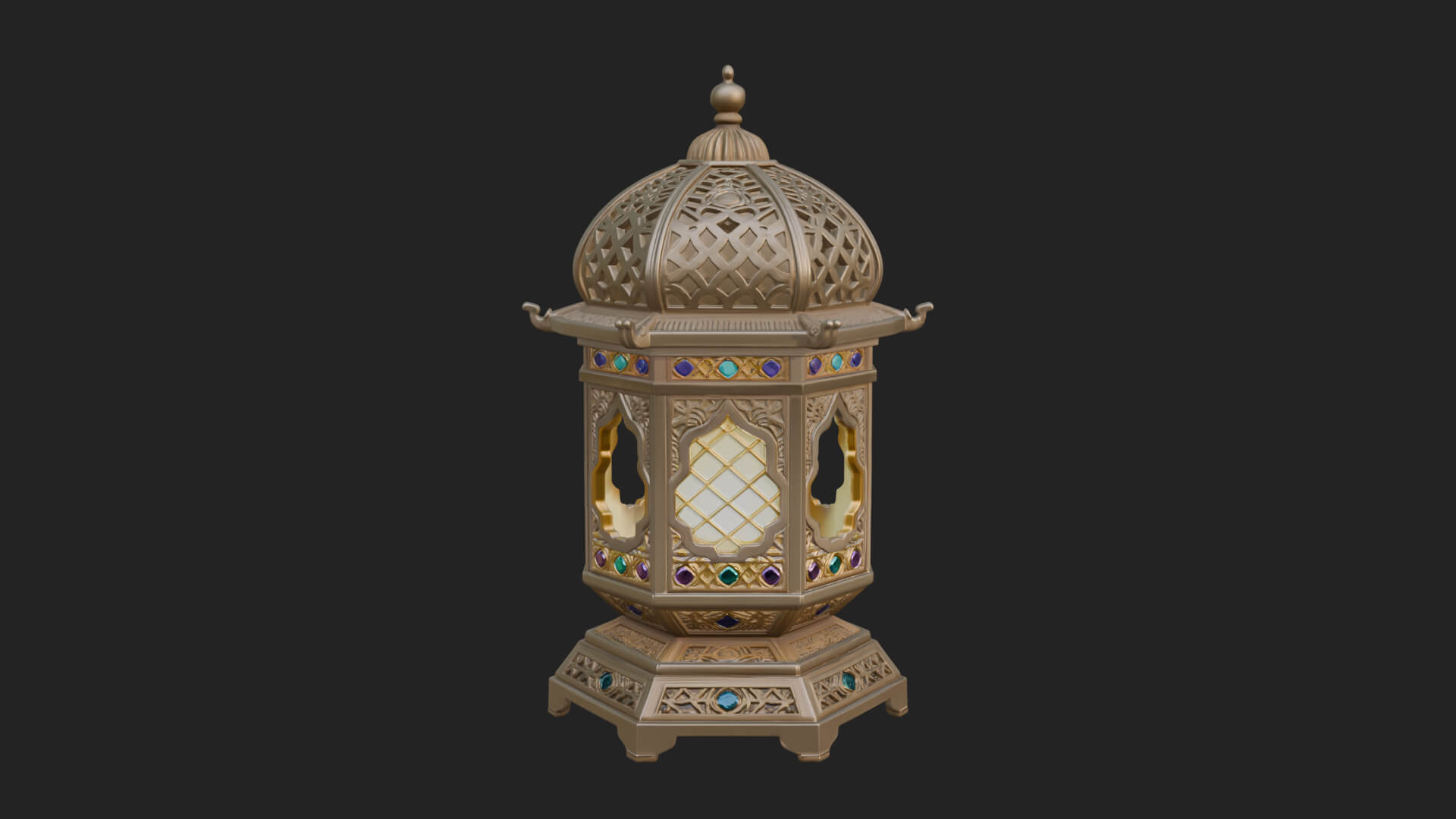 Pierced Dome Lantern Model Design 1 3D Print Model 3D Model
