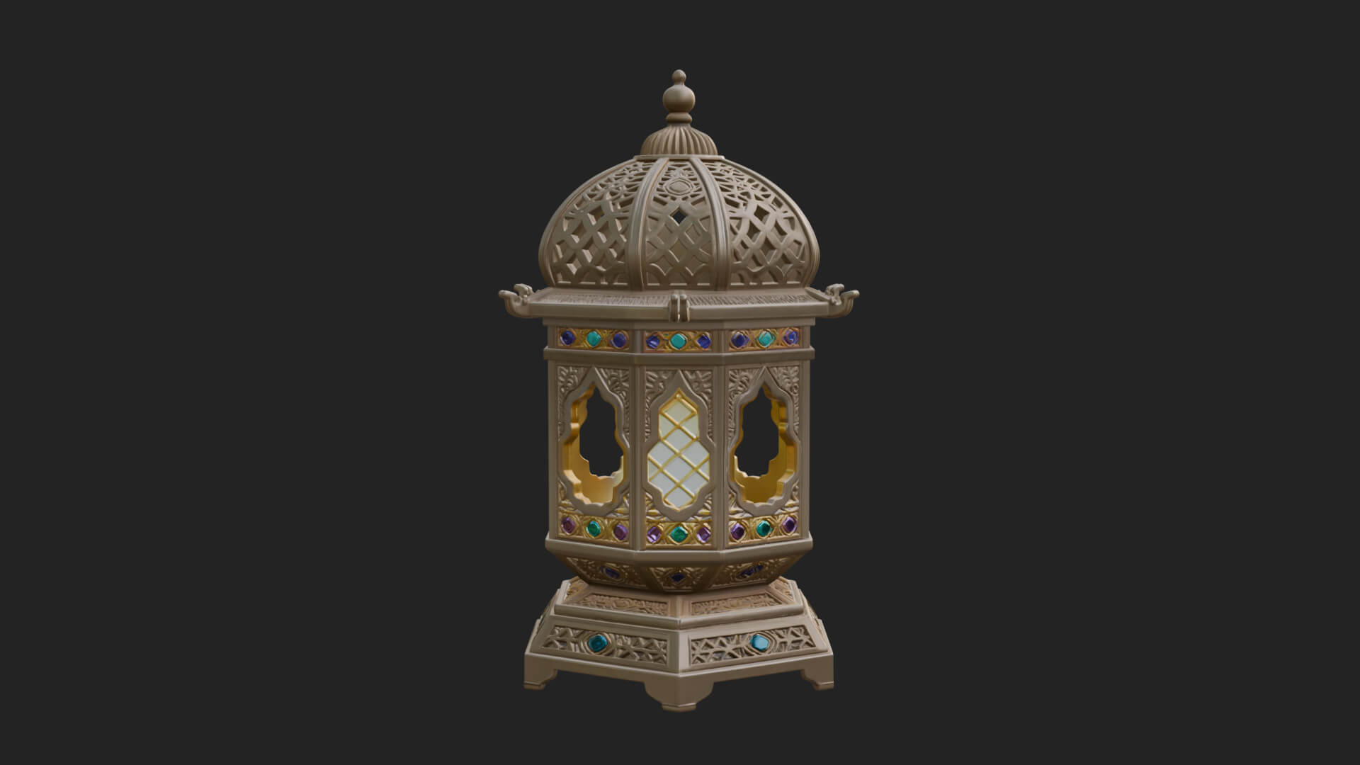 Pierced Dome Lantern Model Design 1 3D Print Model 3D Model