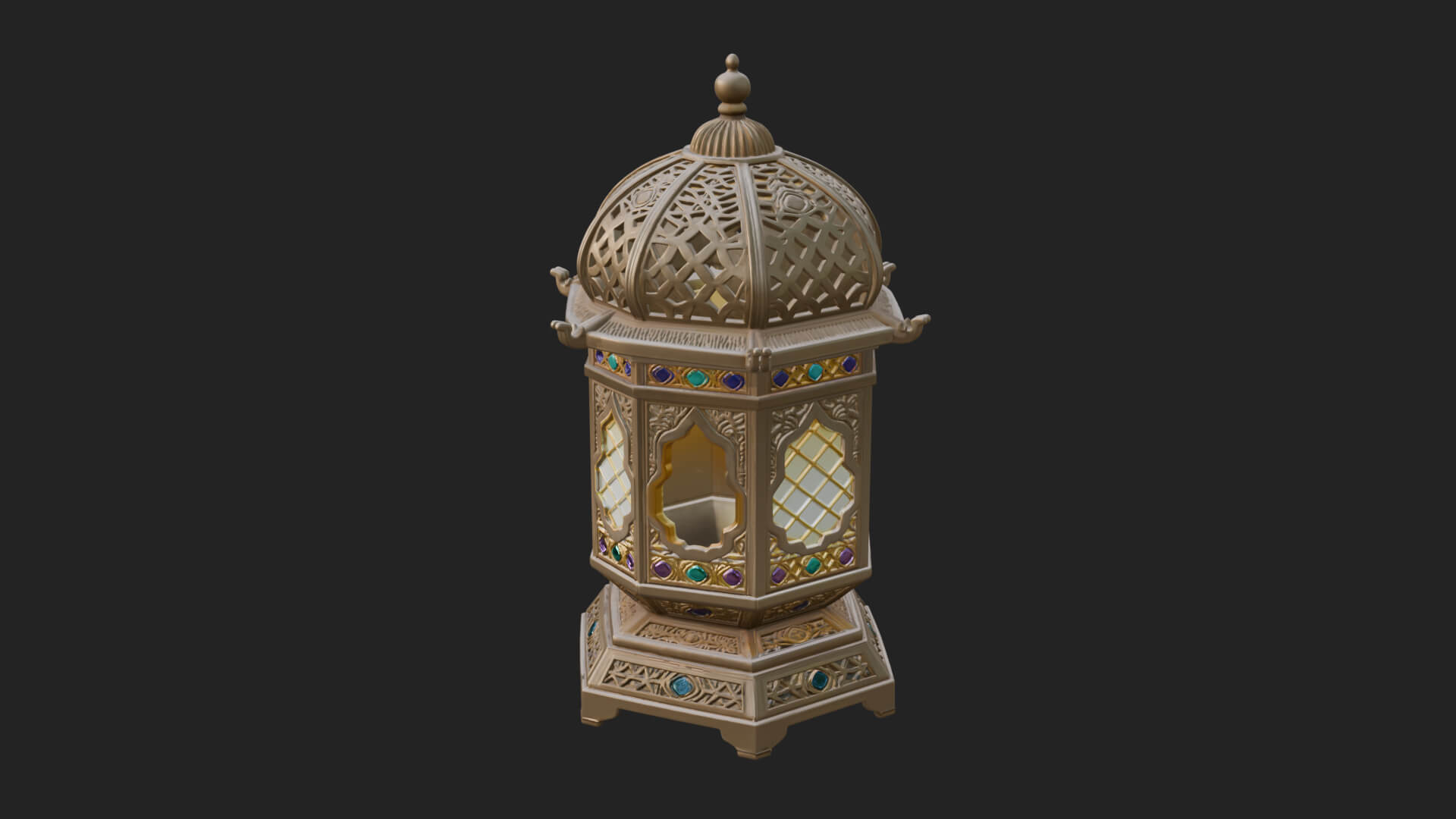 Pierced Dome Lantern Model Design 1 3D Print Model 3D Model