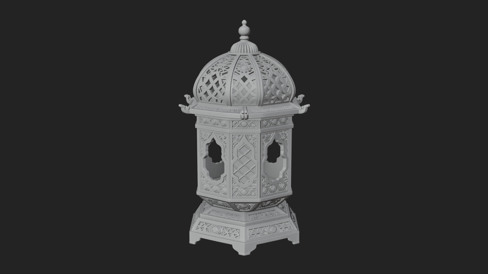 Pierced Dome Lantern Model Design 1 3D Print Model 3D Model