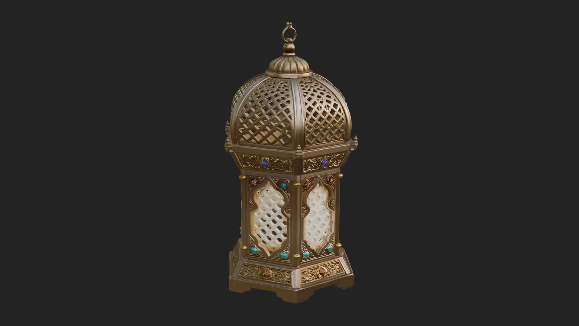 Pierced Dome Lantern Model Design 2 3D Print Model 3D Model