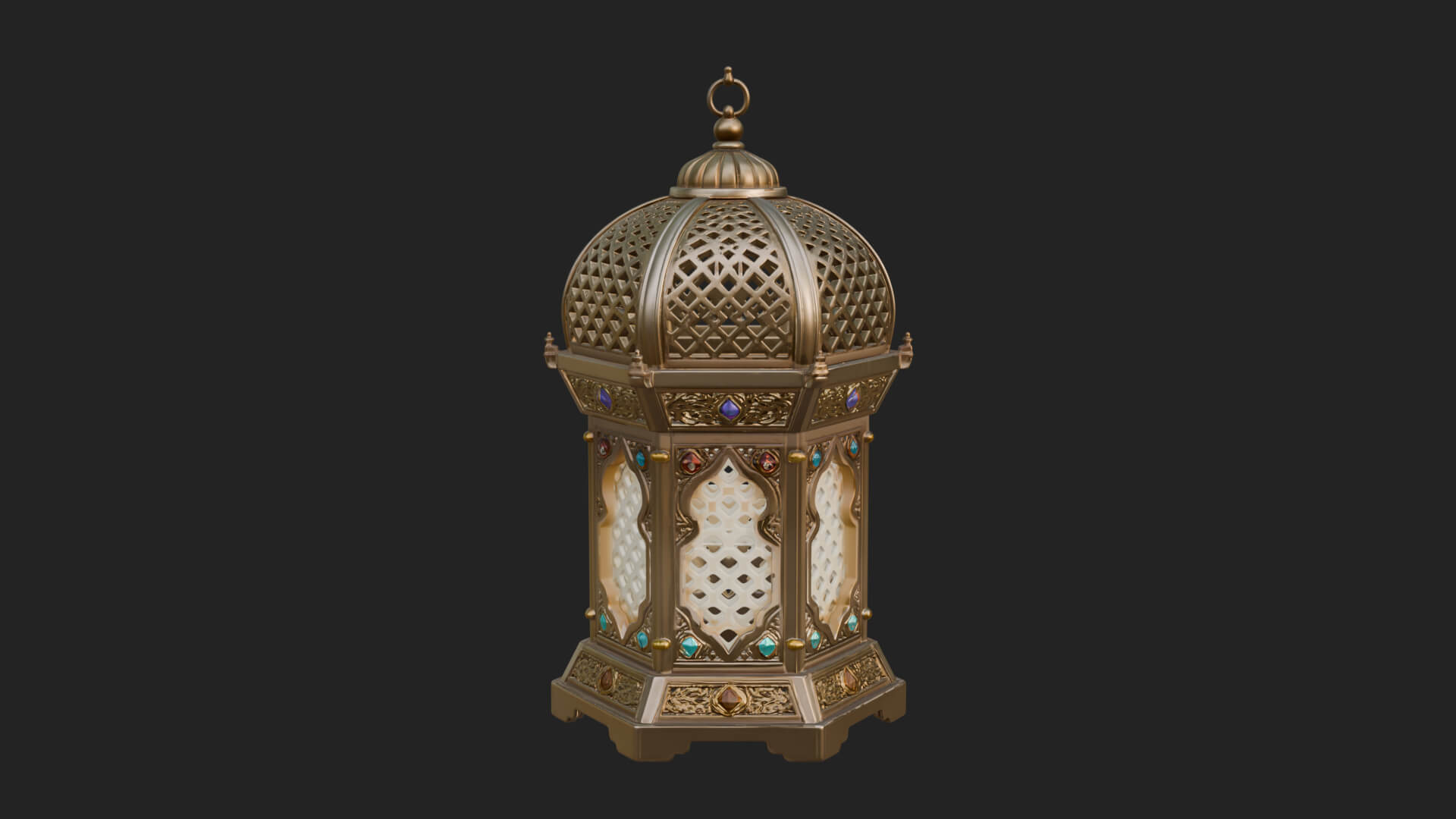 Pierced Dome Lantern Model Design 2 3D Print Model 3D Model