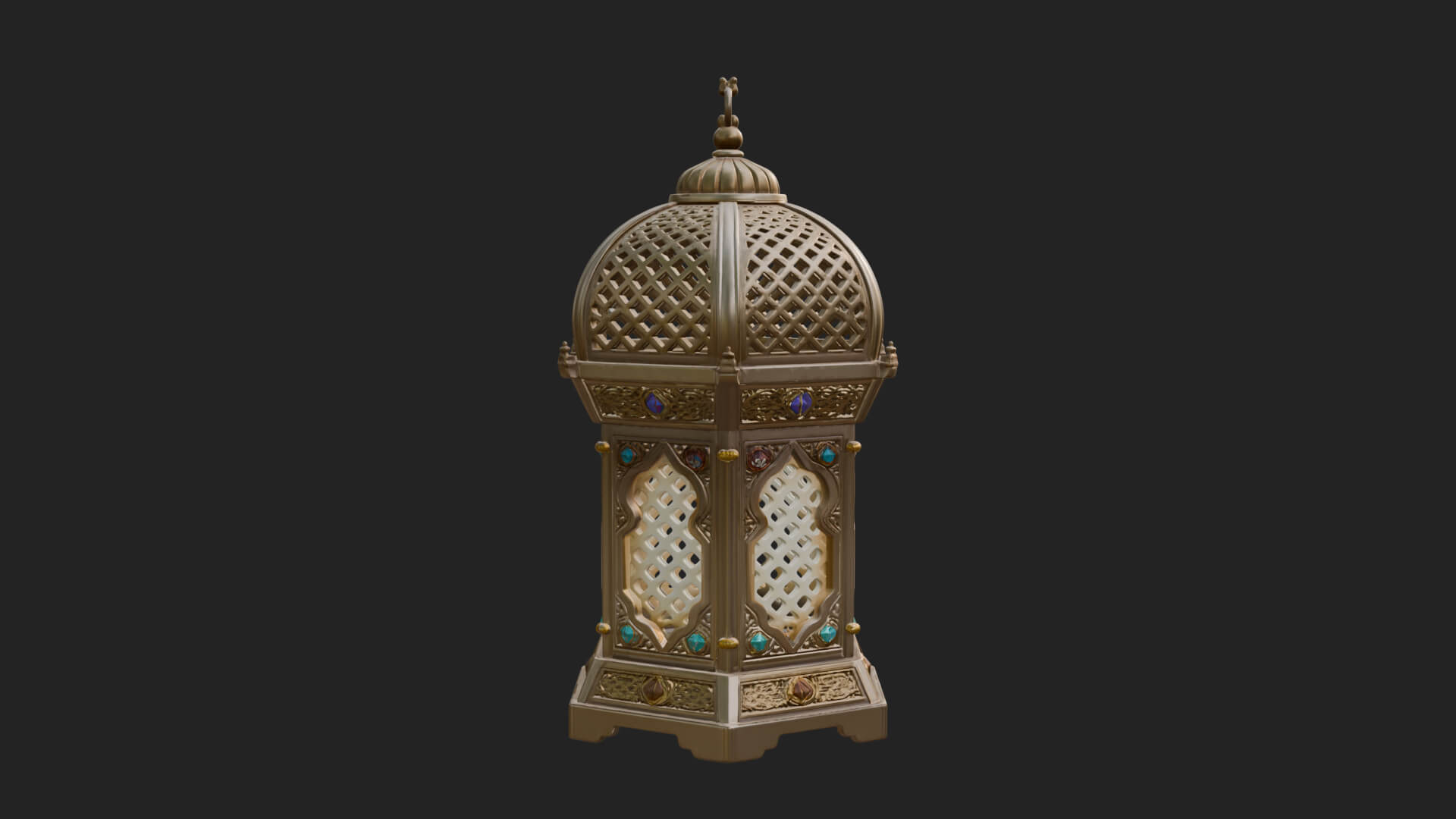 Pierced Dome Lantern Model Design 2 3D Print Model 3D Model