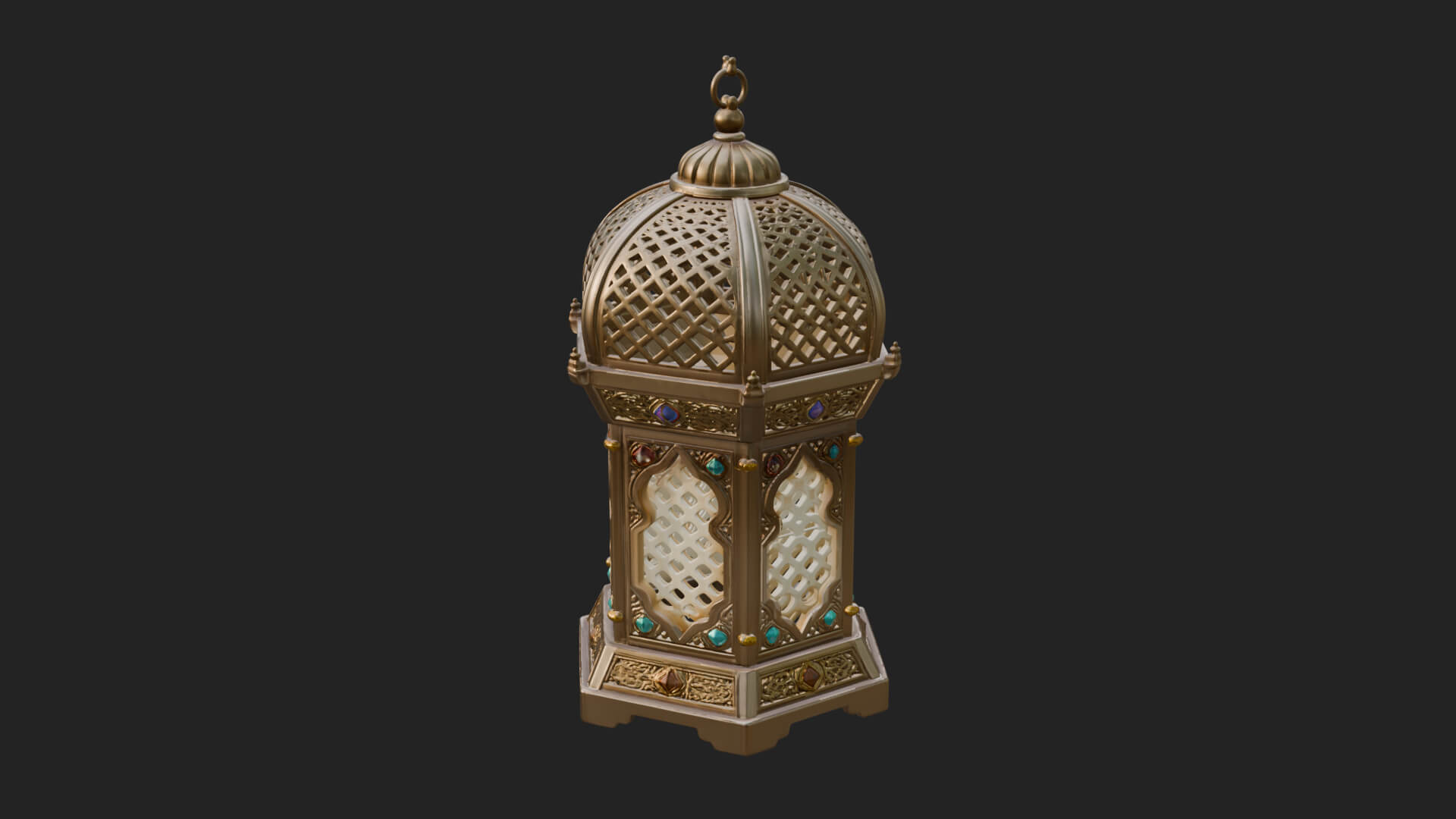 Pierced Dome Lantern Model Design 2 3D Print Model 3D Model