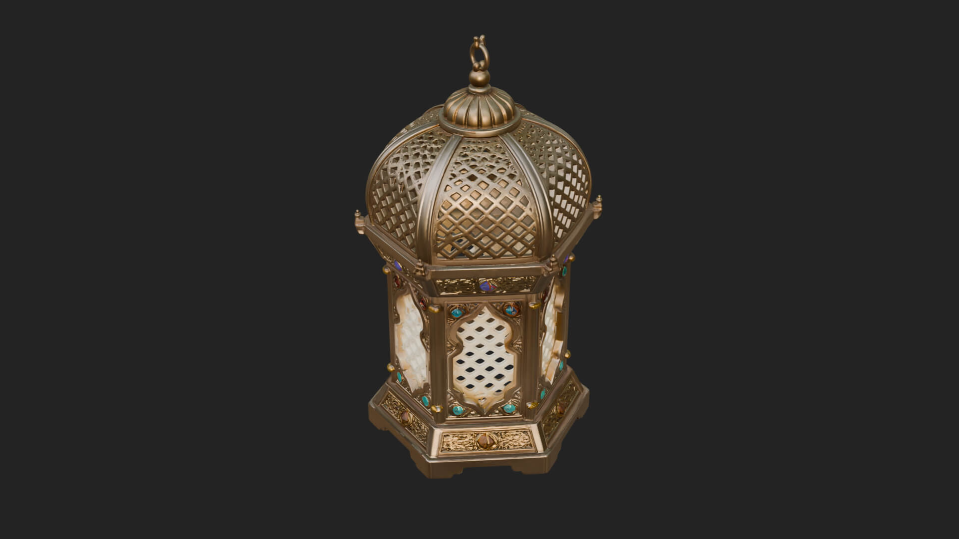 Pierced Dome Lantern Model Design 2 3D Print Model 3D Model