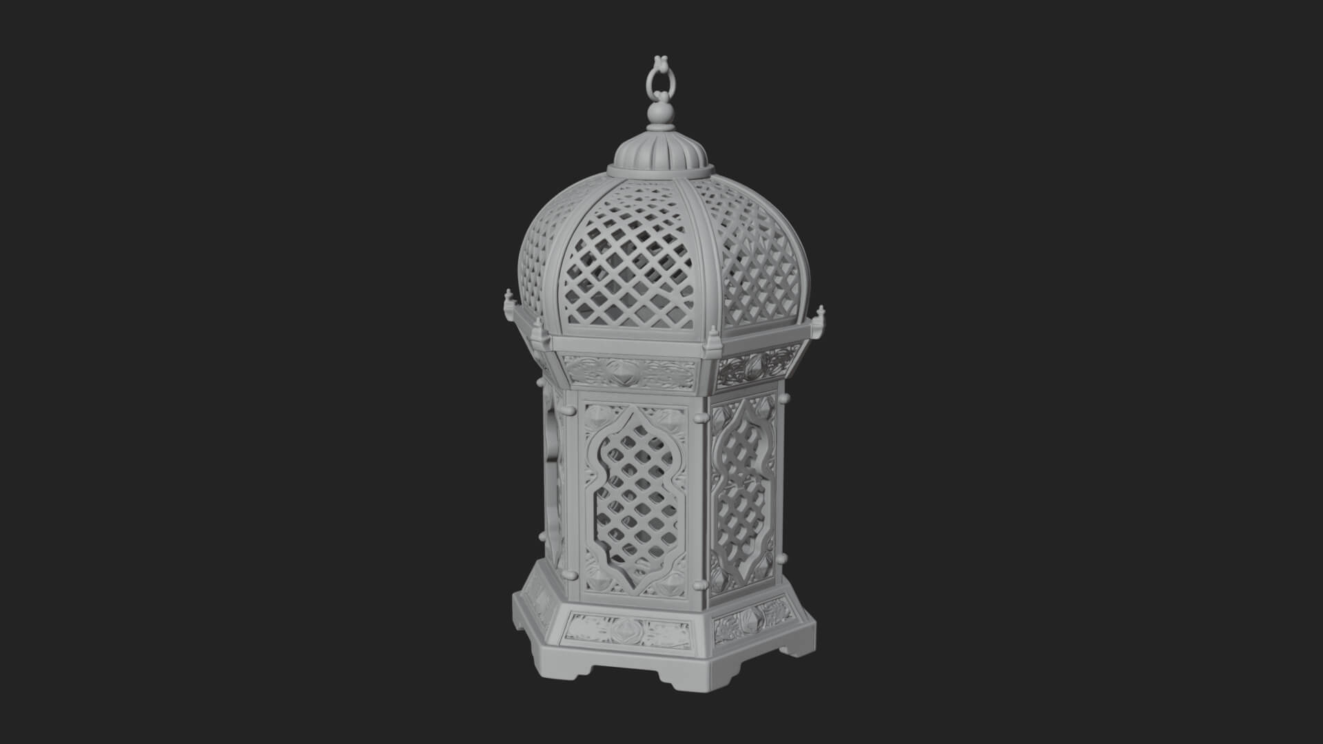 Pierced Dome Lantern Model Design 2 3D Print Model 3D Model