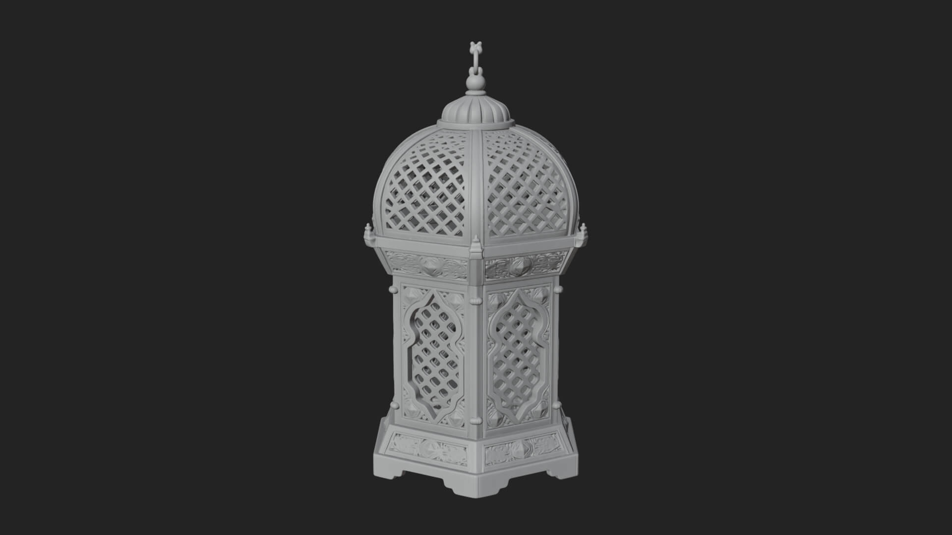 Pierced Dome Lantern Model Design 2 3D Print Model 3D Model