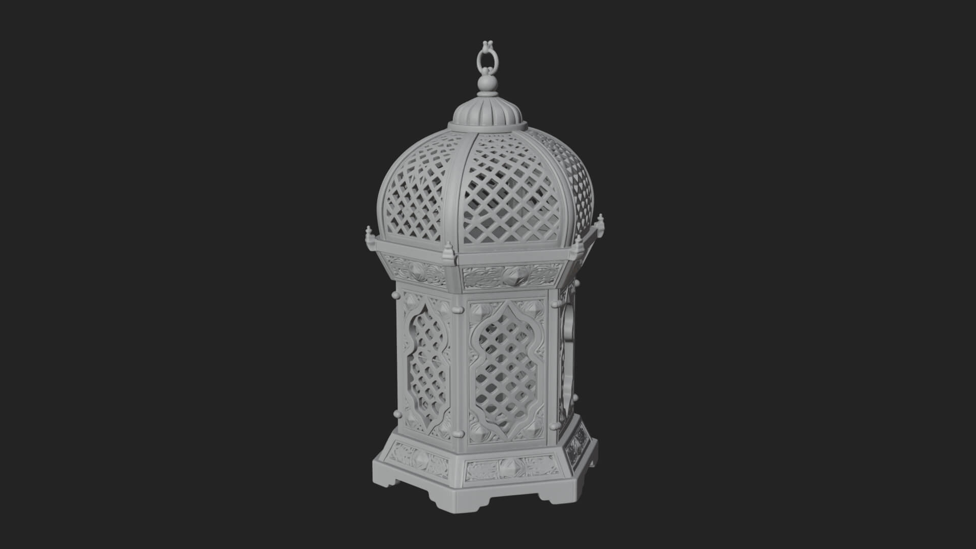 Pierced Dome Lantern Model Design 2 3D Print Model 3D Model