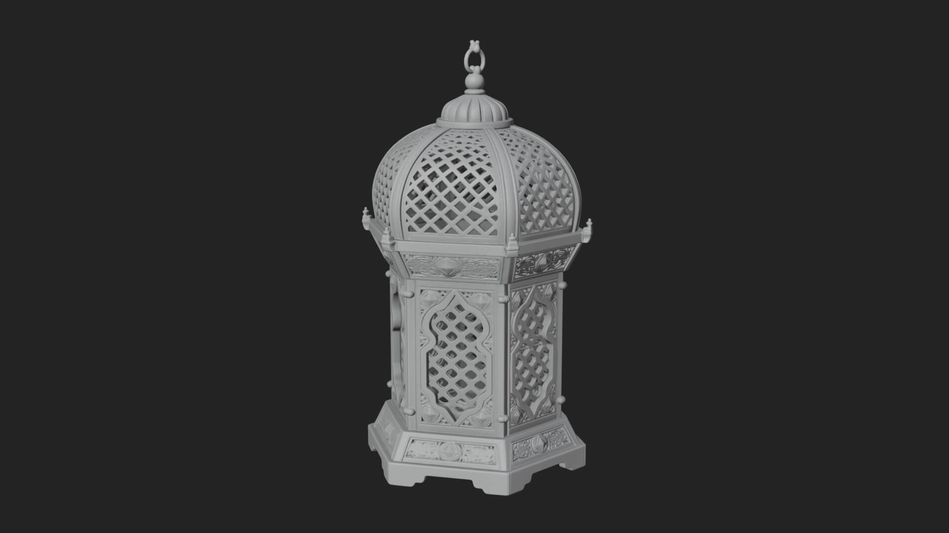 Pierced Dome Lantern Model Design 2 3D Print Model 3D Model