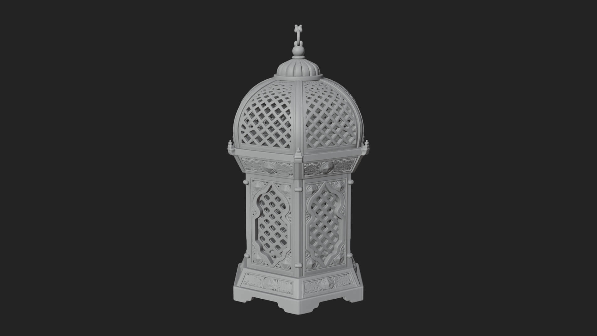 Pierced Dome Lantern Model Design 2 3D Print Model 3D Model