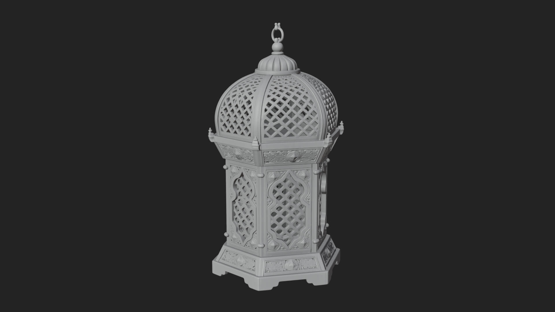 Pierced Dome Lantern Model Design 2 3D Print Model 3D Model