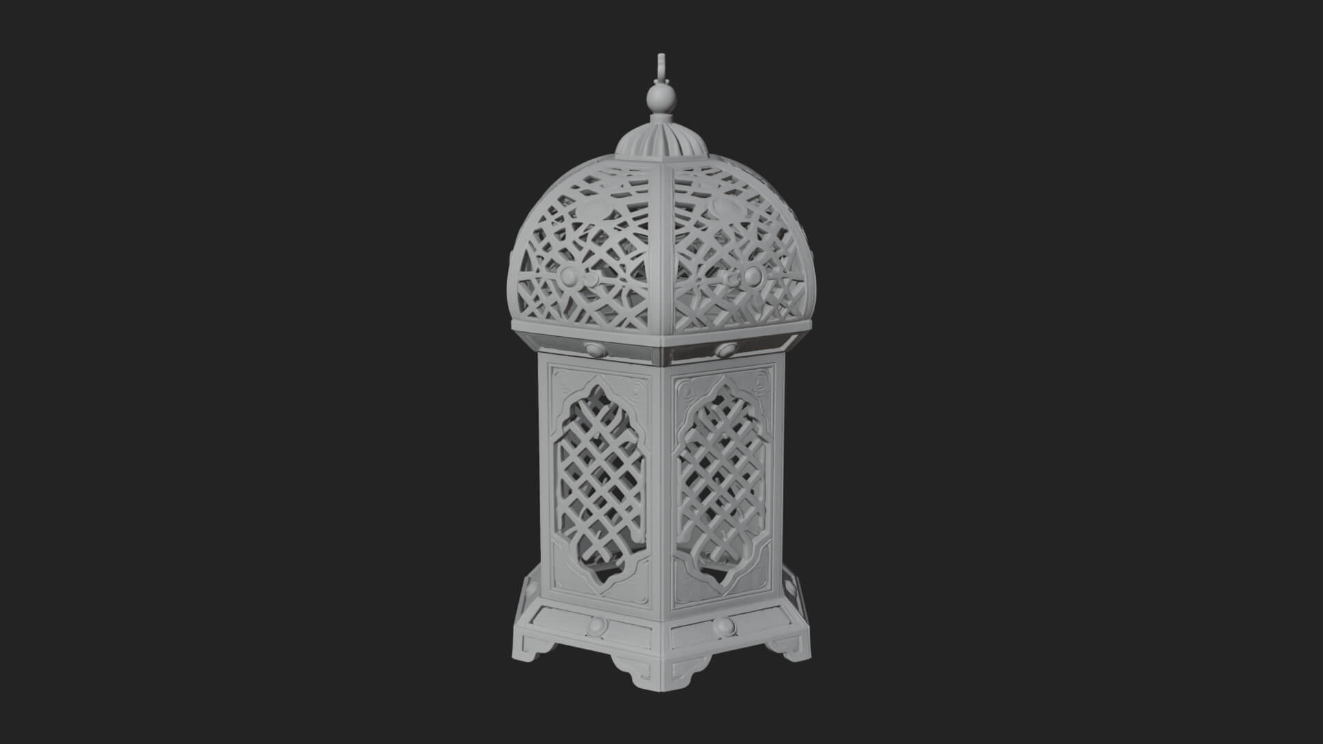 Pierced Dome Lantern Model Design 4 3D Print Model 3D Model