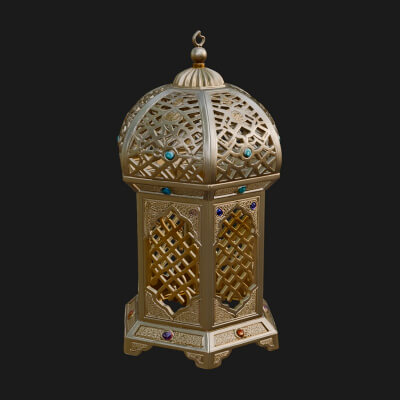 Pierced Dome Lantern Model Design 4 3D Print Model