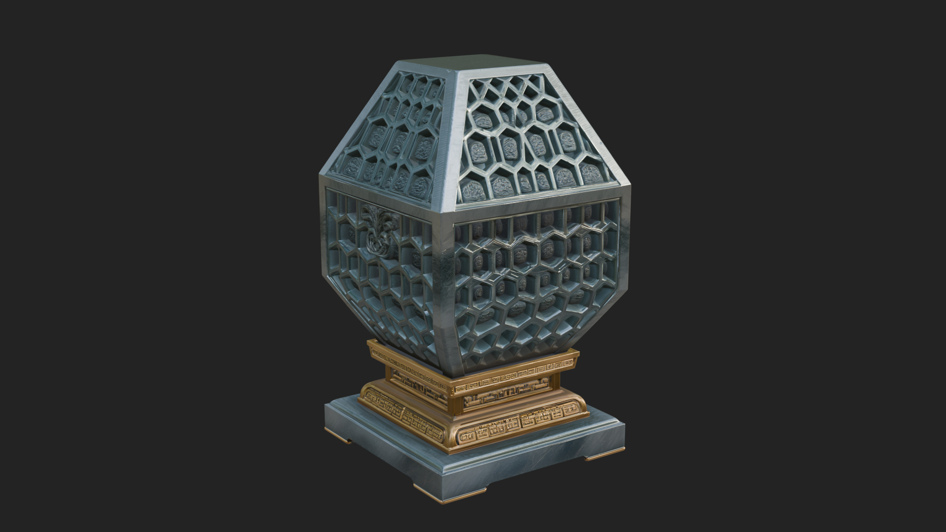 Pierced Stone Lantern Model Design 3 3D Print Model 3D Model