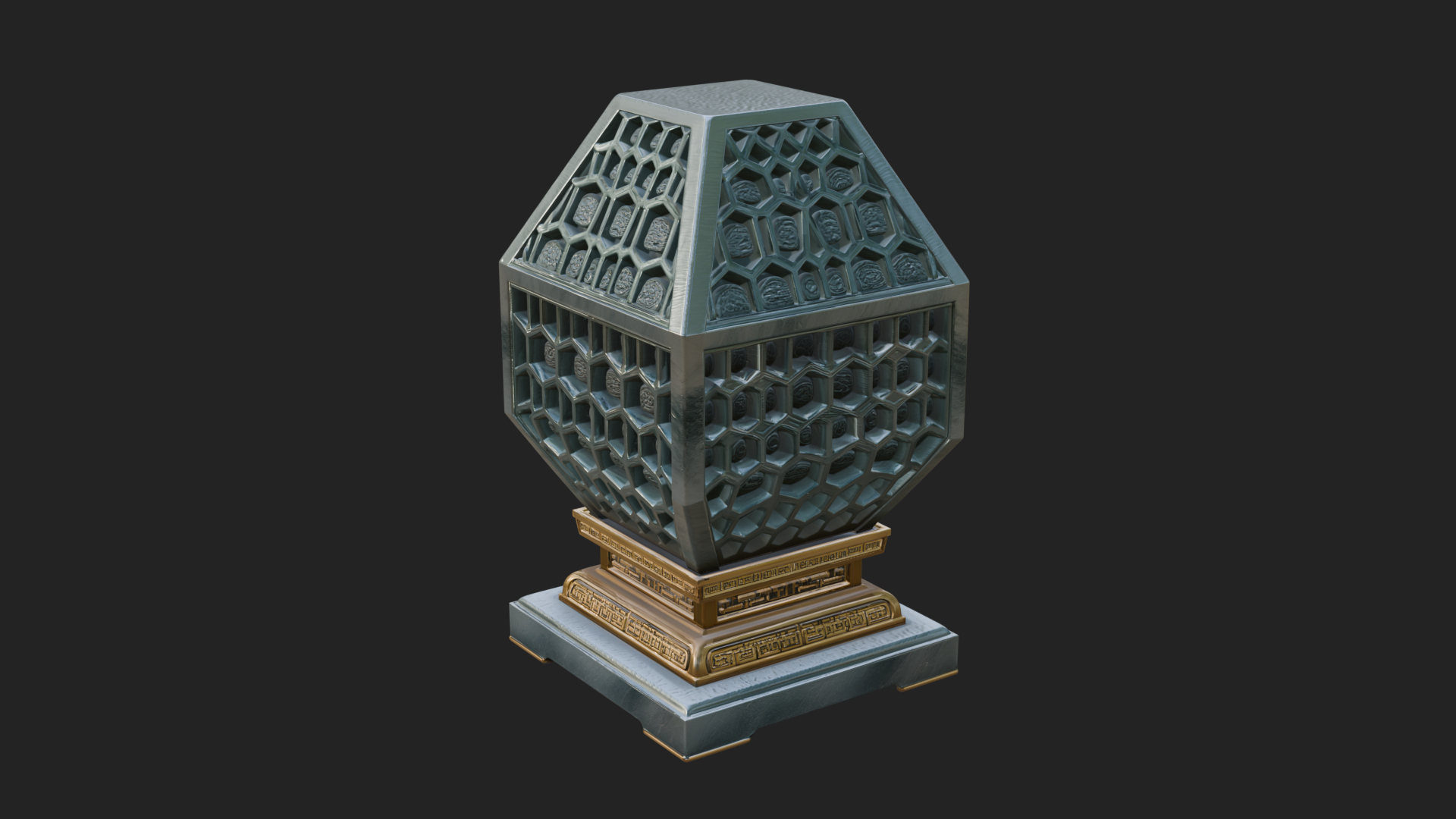 Pierced Stone Lantern Model Design 3 3D Print Model 3D Model
