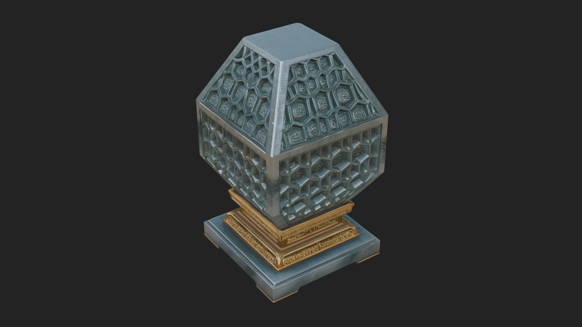 Pierced Stone Lantern Model Design 3 3D Print Model 3D Model