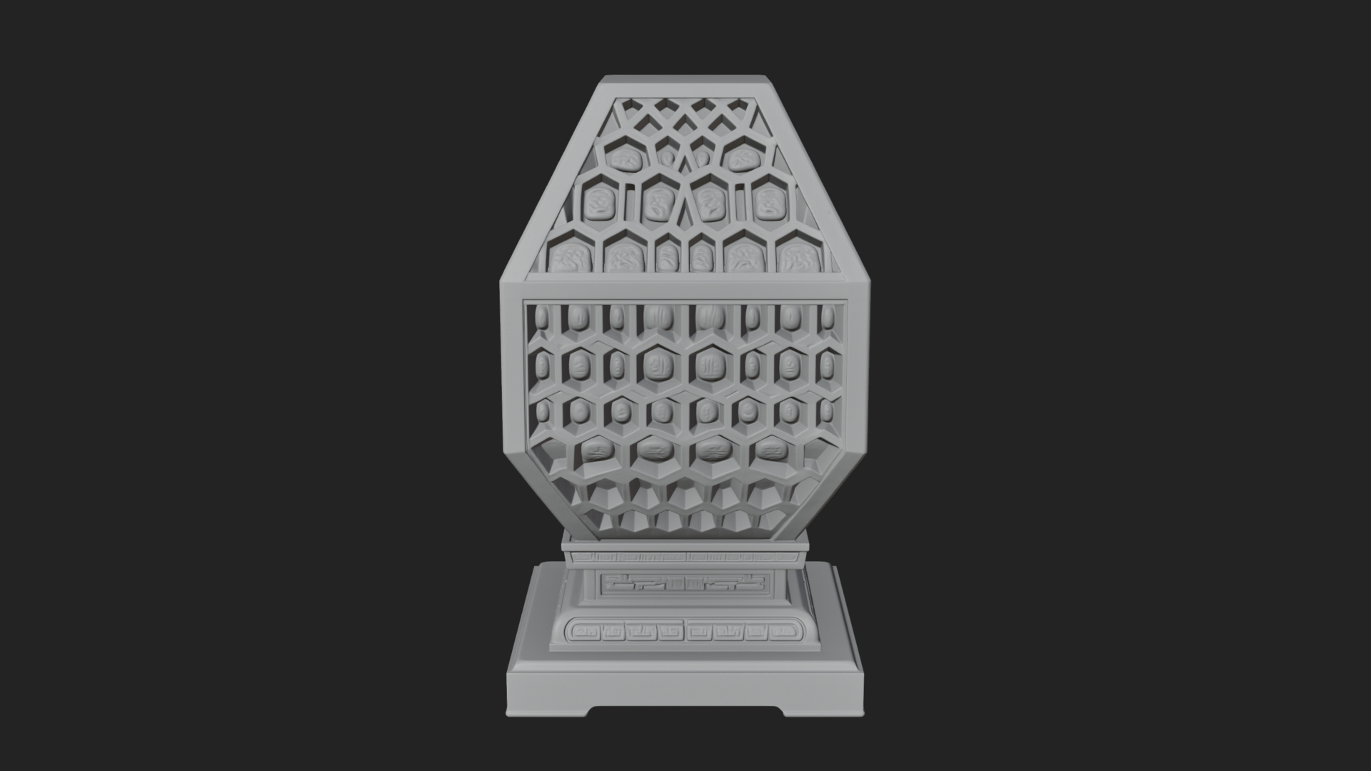 Pierced Stone Lantern Model Design 3 3D Print Model 3D Model